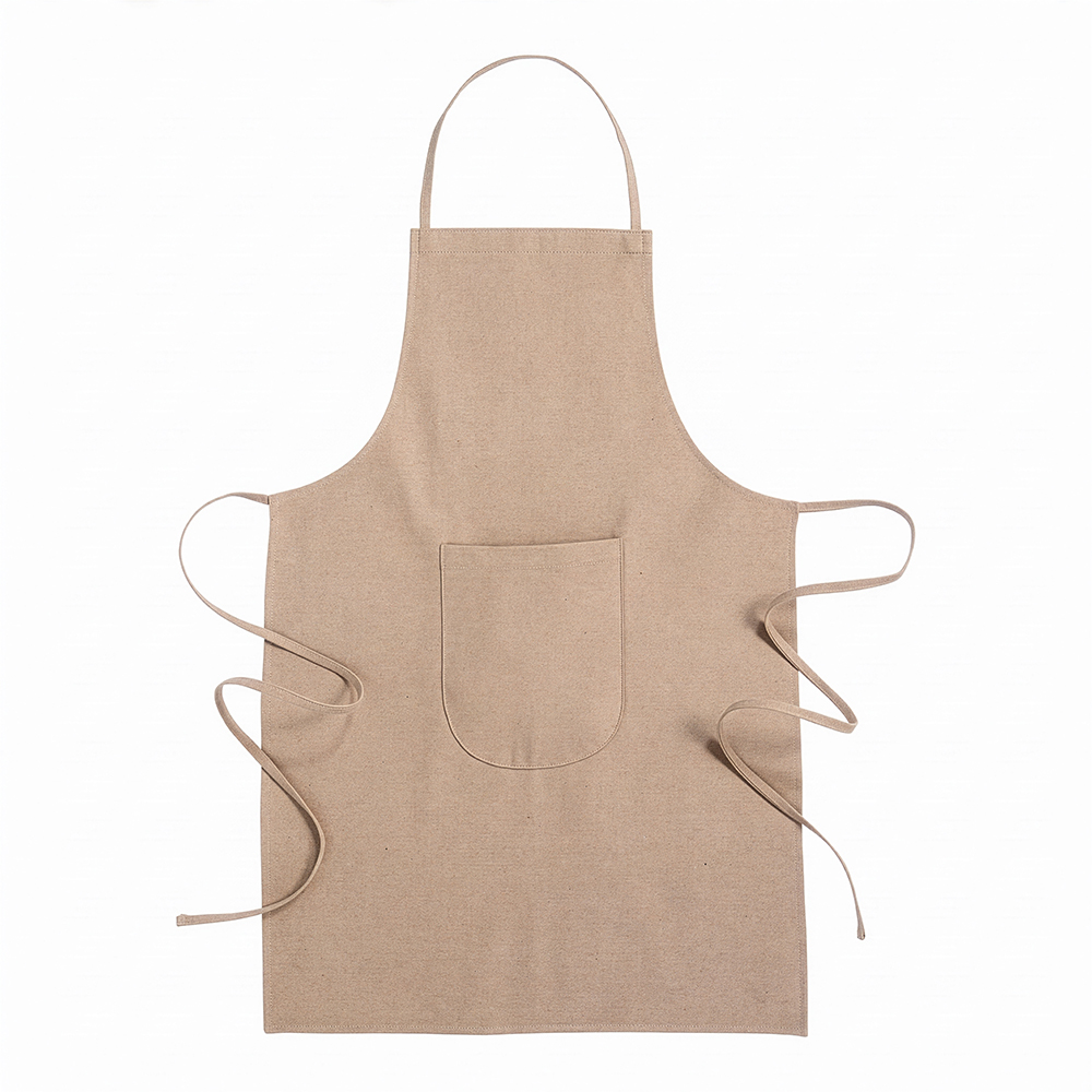 Grembiule da cucina lungo in cotone riciclato da 280 g/m2, effetto melange