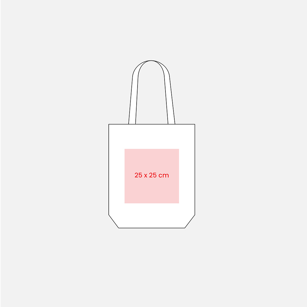 Borsa shopper in cotone riciclato da 280 g/m2