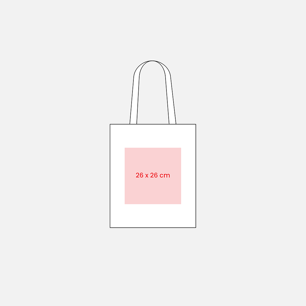 Borsa shopper in cotone riciclato da 280 g/m2