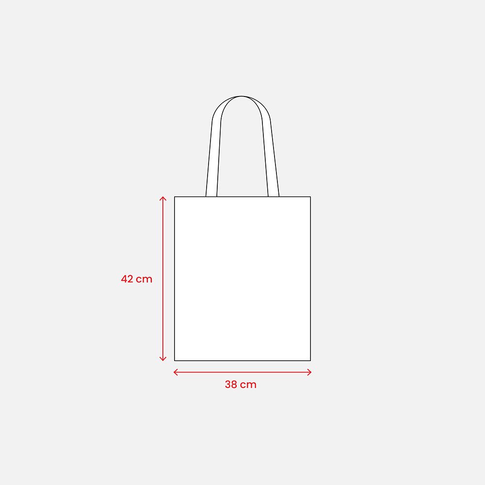 Borsa shopper in cotone riciclato da 280 g/m2