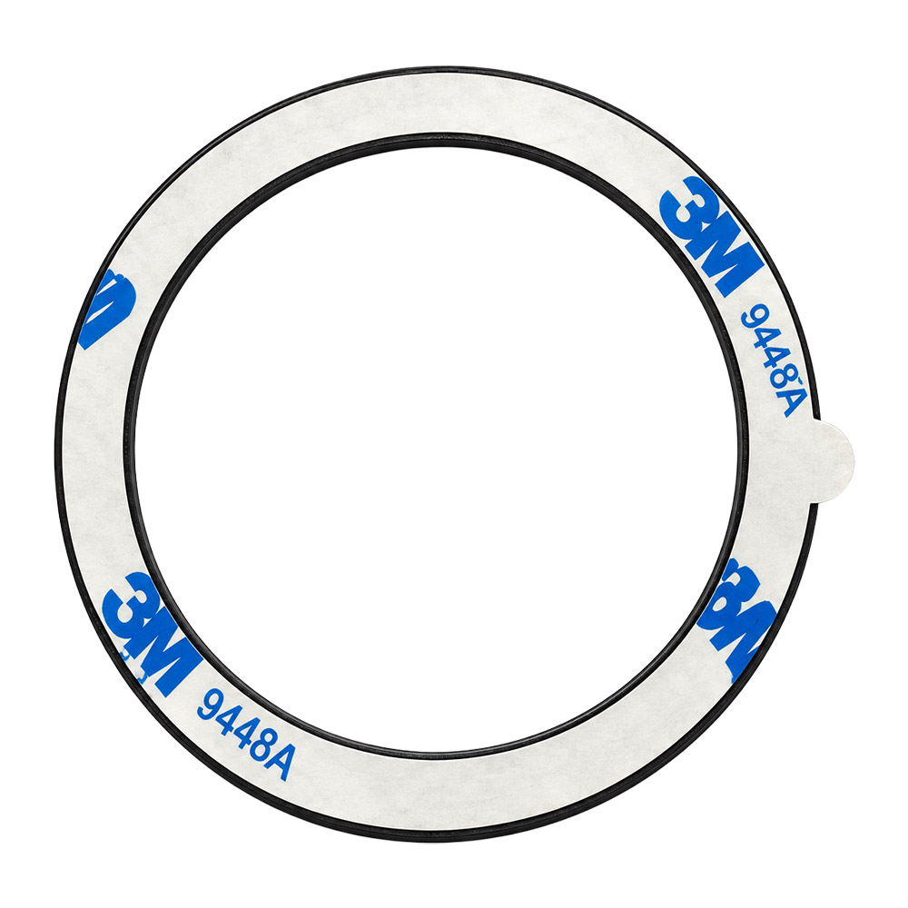 Anello magnetico in plastica per porta carte, con retro adesivo per il fissaggio
