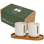 Set Originalhome vassoio ovale in legno e tazze in ceramica...