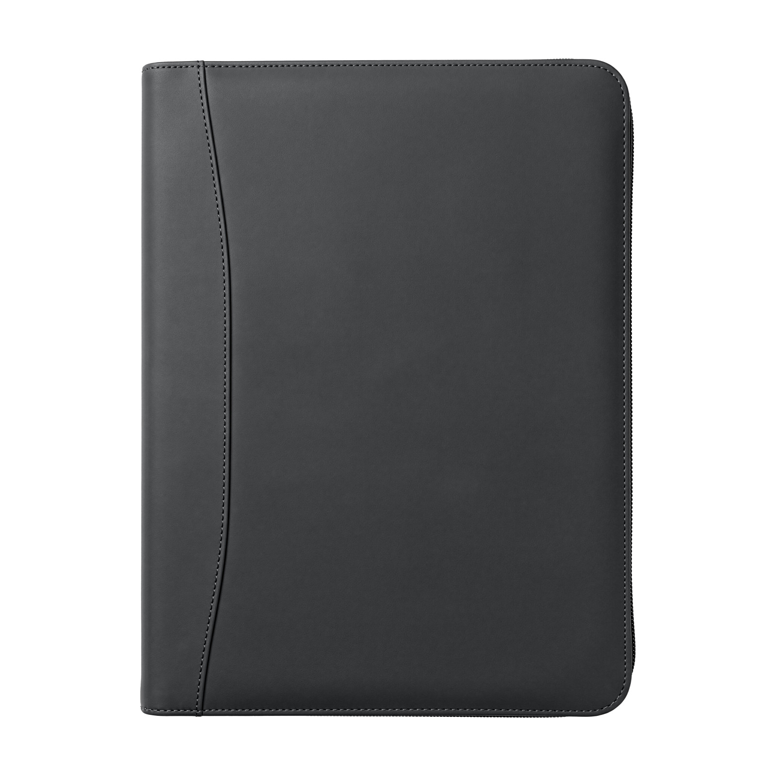 Portablocco A4 in PU riciclato con chiusura zip. Organizer interno con tasca