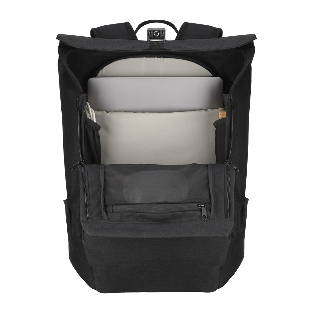 Zaino porta pc (15) in poliestere riciclato 420D ripstop (lining interno in R-PET 210D)