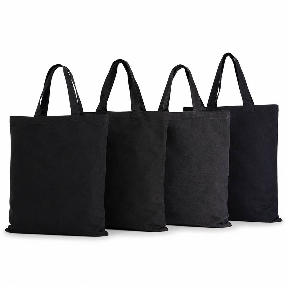 Shopper in cotone medio (135 g/m2), manici corti. Tonalità differenti
