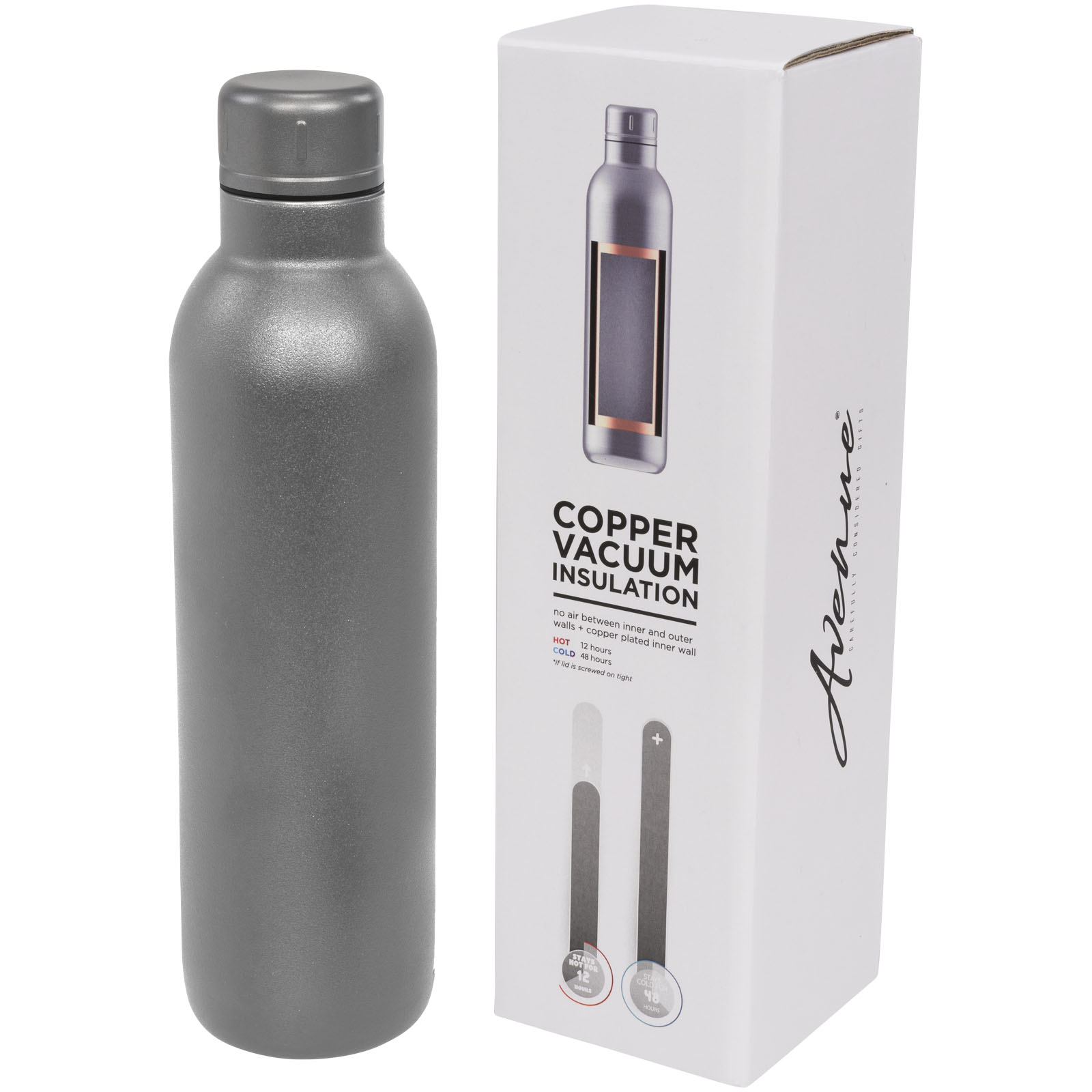 Borraccia sportiva termica Thor con isolamento sottovuoto in rame da 510 ml