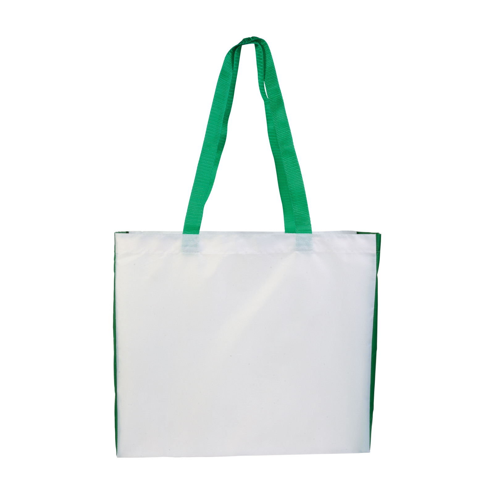 Shopper con soffietto colorato in poliestere 210D resistente al calore