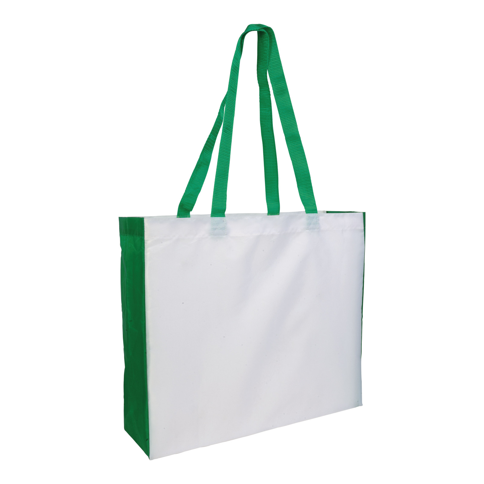 Shopper con soffietto colorato in poliestere 210D resistente al calore