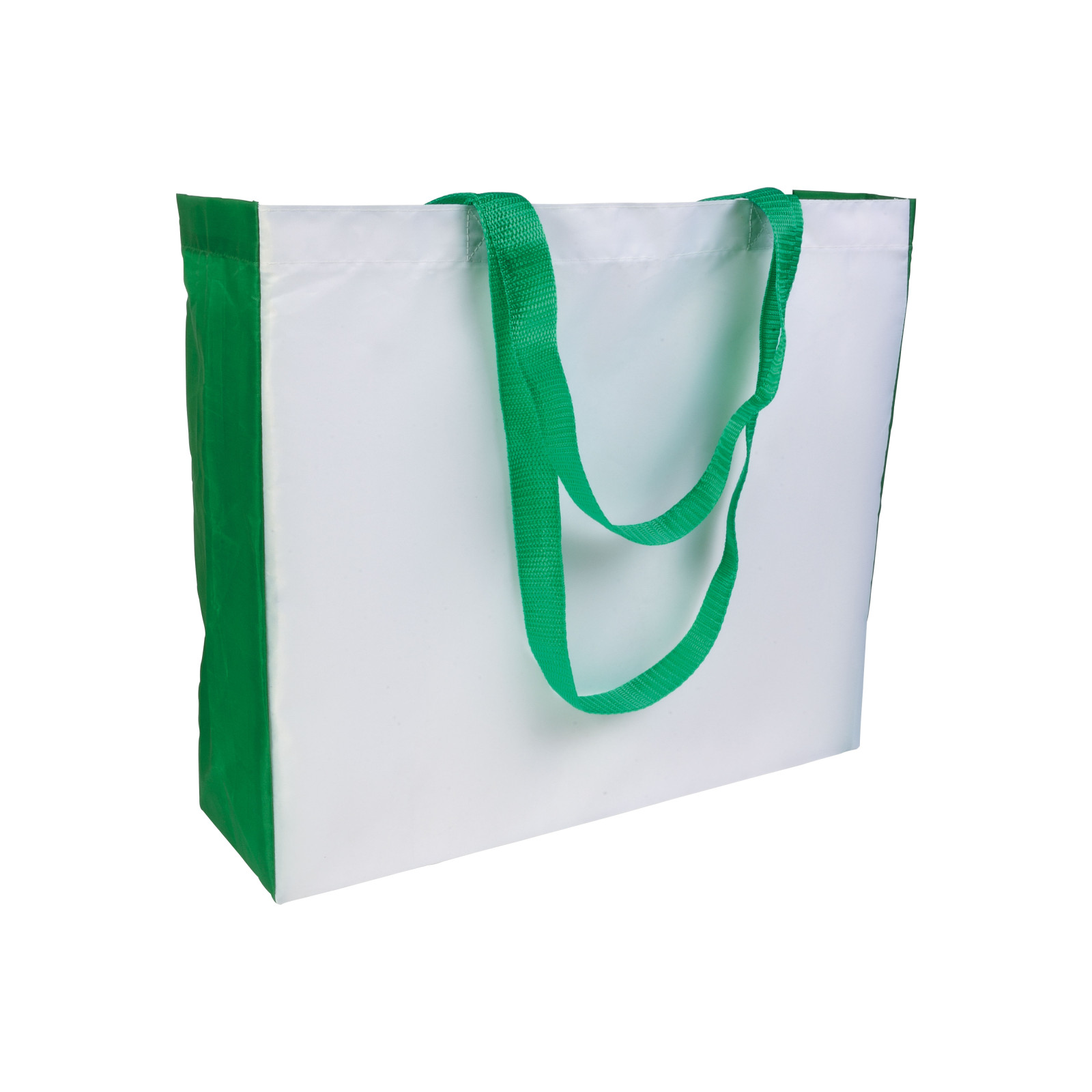 Shopper con soffietto colorato in poliestere 210D resistente al calore