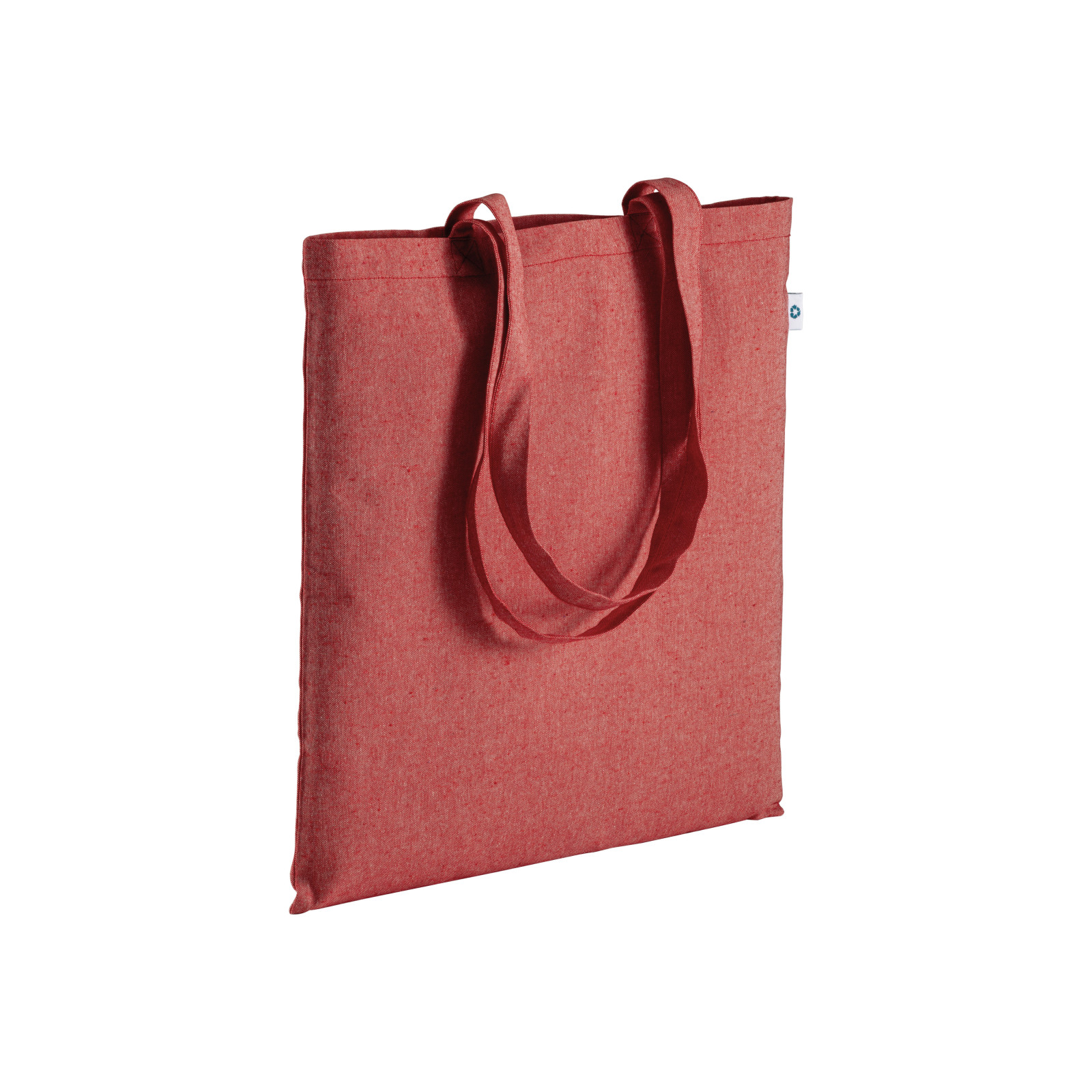 Shopper in cotone riciclato 190 g/m2, manici lunghi