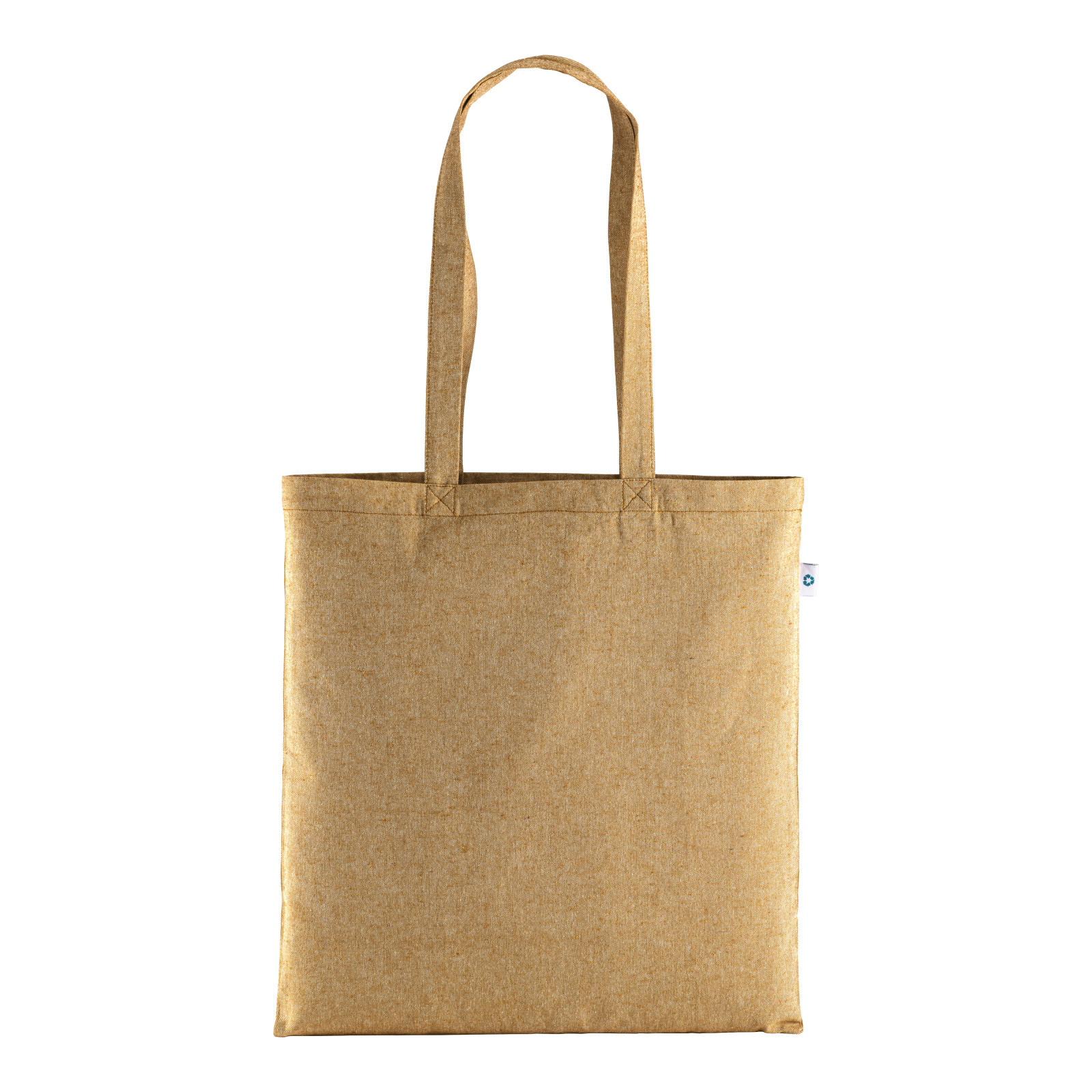 Shopper in cotone riciclato 190 g/m2, manici lunghi