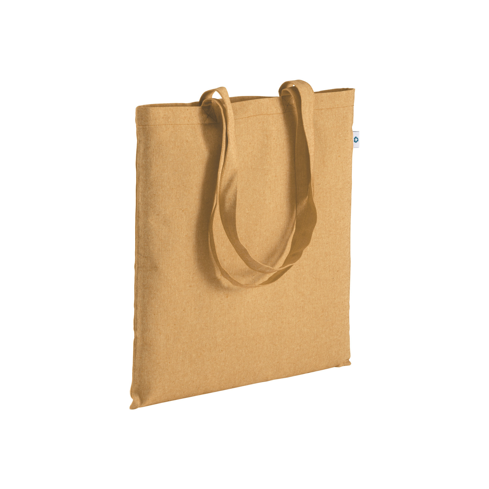 Shopper in cotone riciclato 190 g/m2, manici lunghi