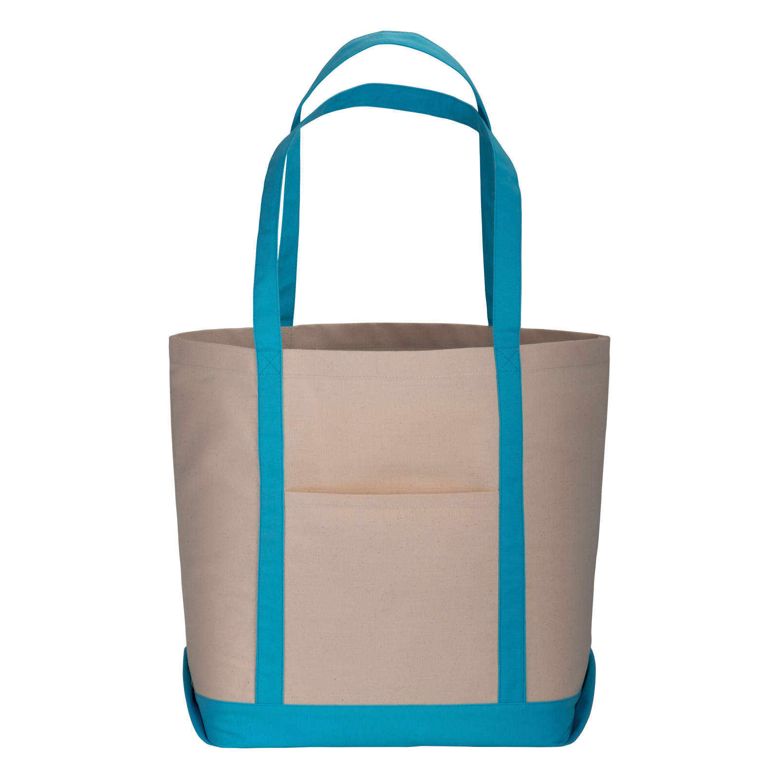Shopper con soffietto alla base in cotone naturale