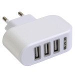 Caricatore multi-porta USB da parete, in plastica con tre in...