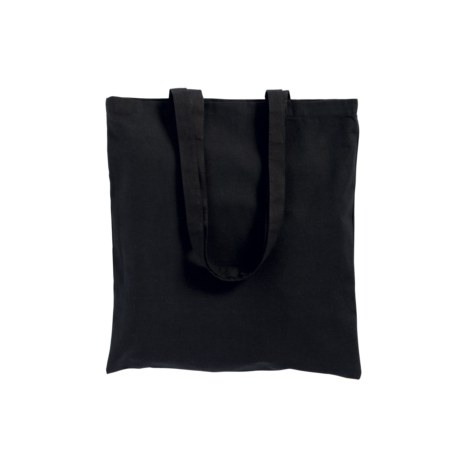 Shopper con soffietto in cotone 220 g/m2, manici lunghi e chiusura con zip