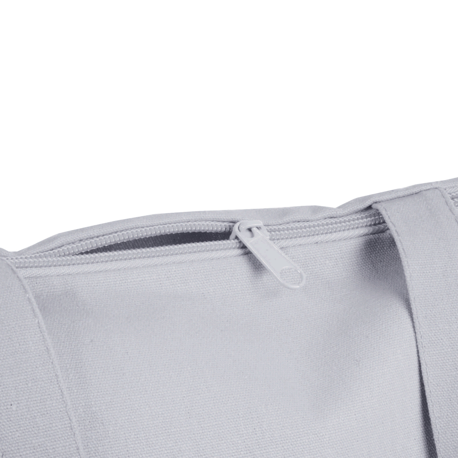 Shopper in cotone 220 g/m2, manici lunghi e chiusura con zip