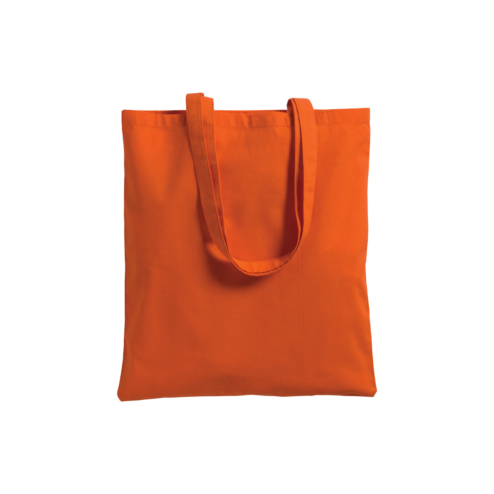 Shopper con soffietto in cotone 220 g/m2, manici lunghi