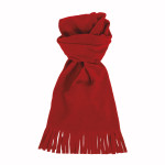 Sciarpa in polar, con frange