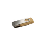 Chiavetta USB 4 Gb girevole in Bambù/Metallo
