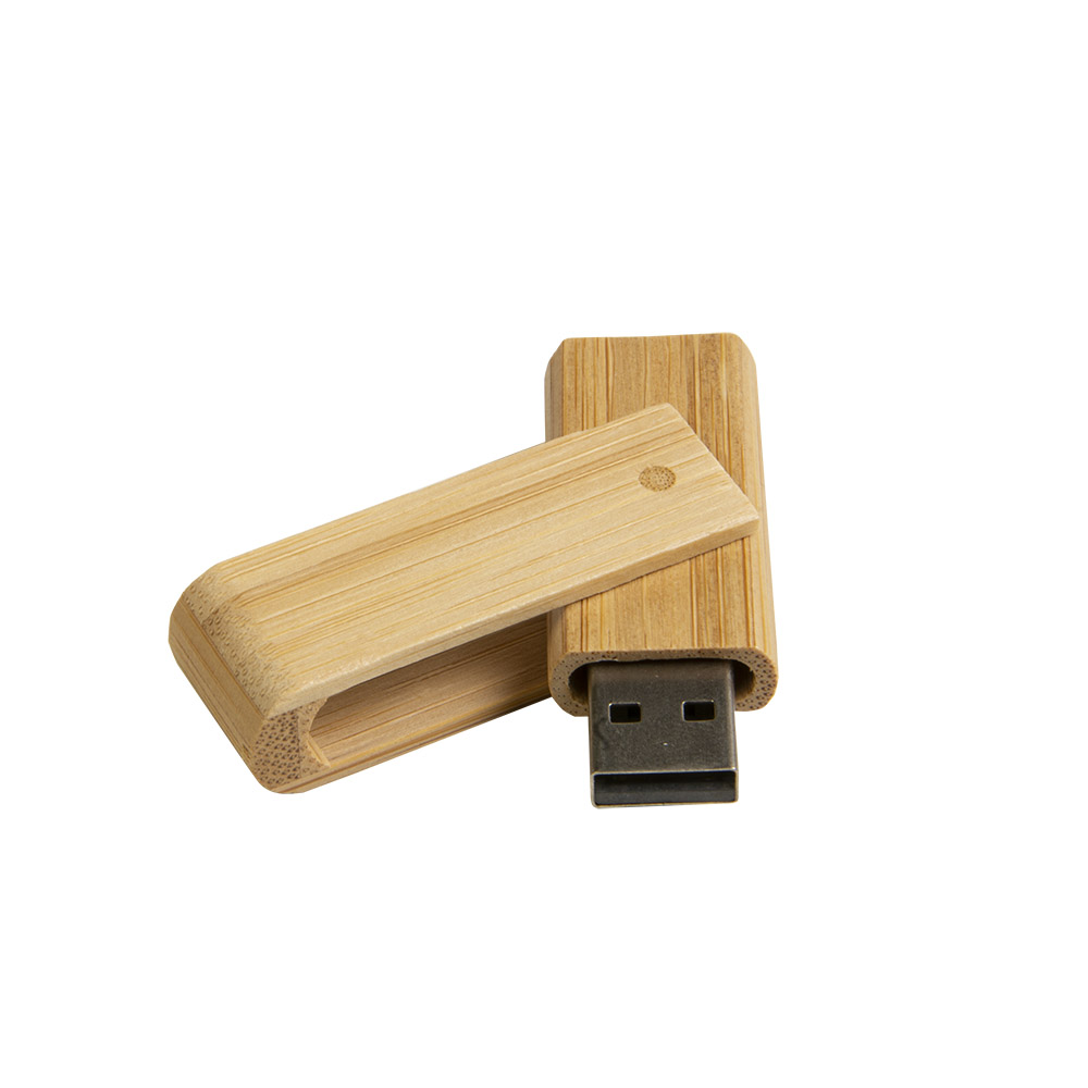 Chiavetta girevole USB 4Gb in bamboo. Possibilità di import su richiesta