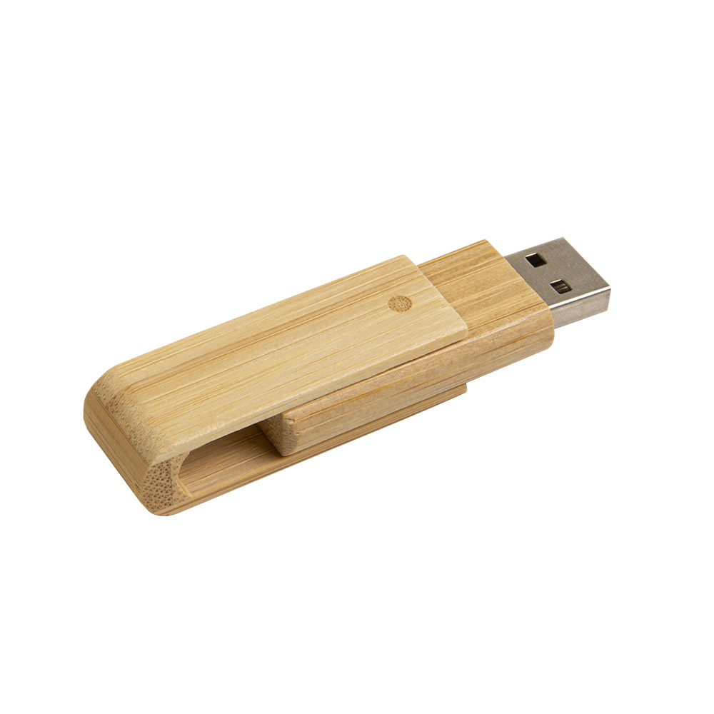 Chiavetta girevole USB 4Gb in bamboo. Possibilità di import su richiesta