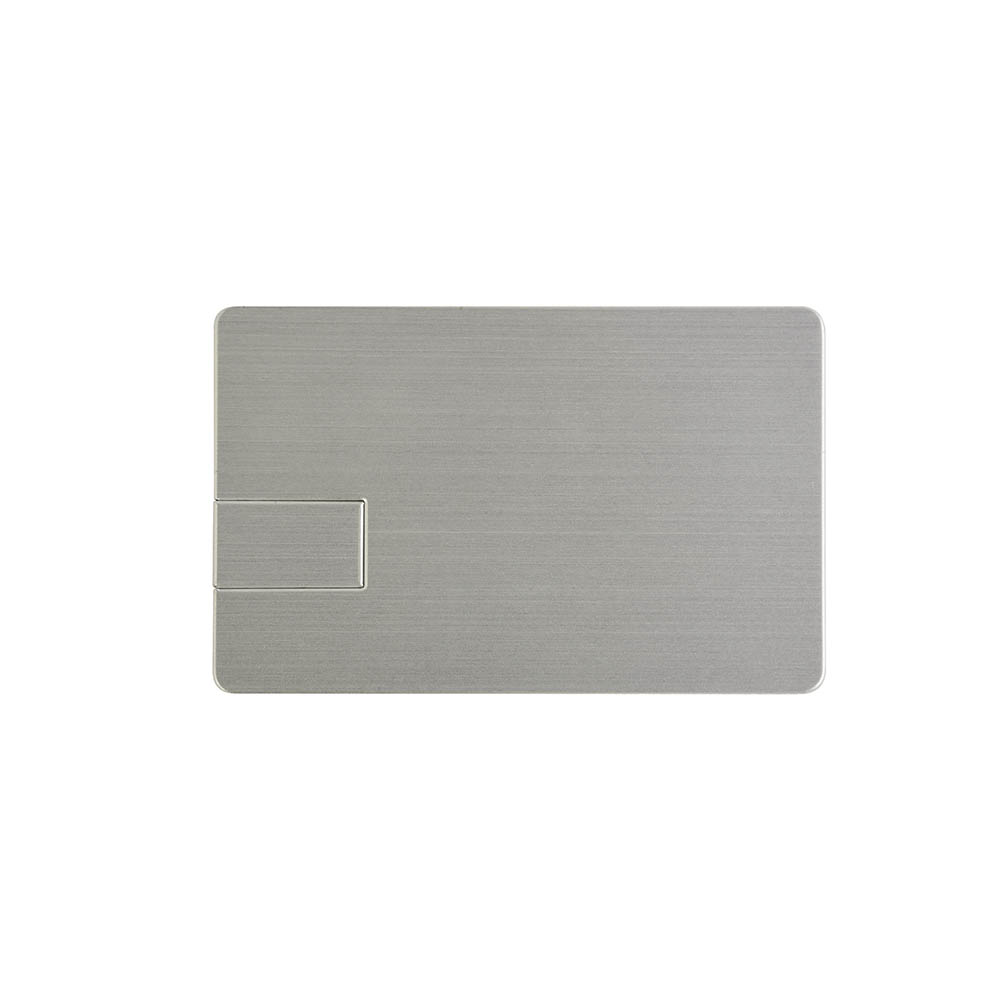 Chiavetta USB 8GB a a forma di tessera in metallo.