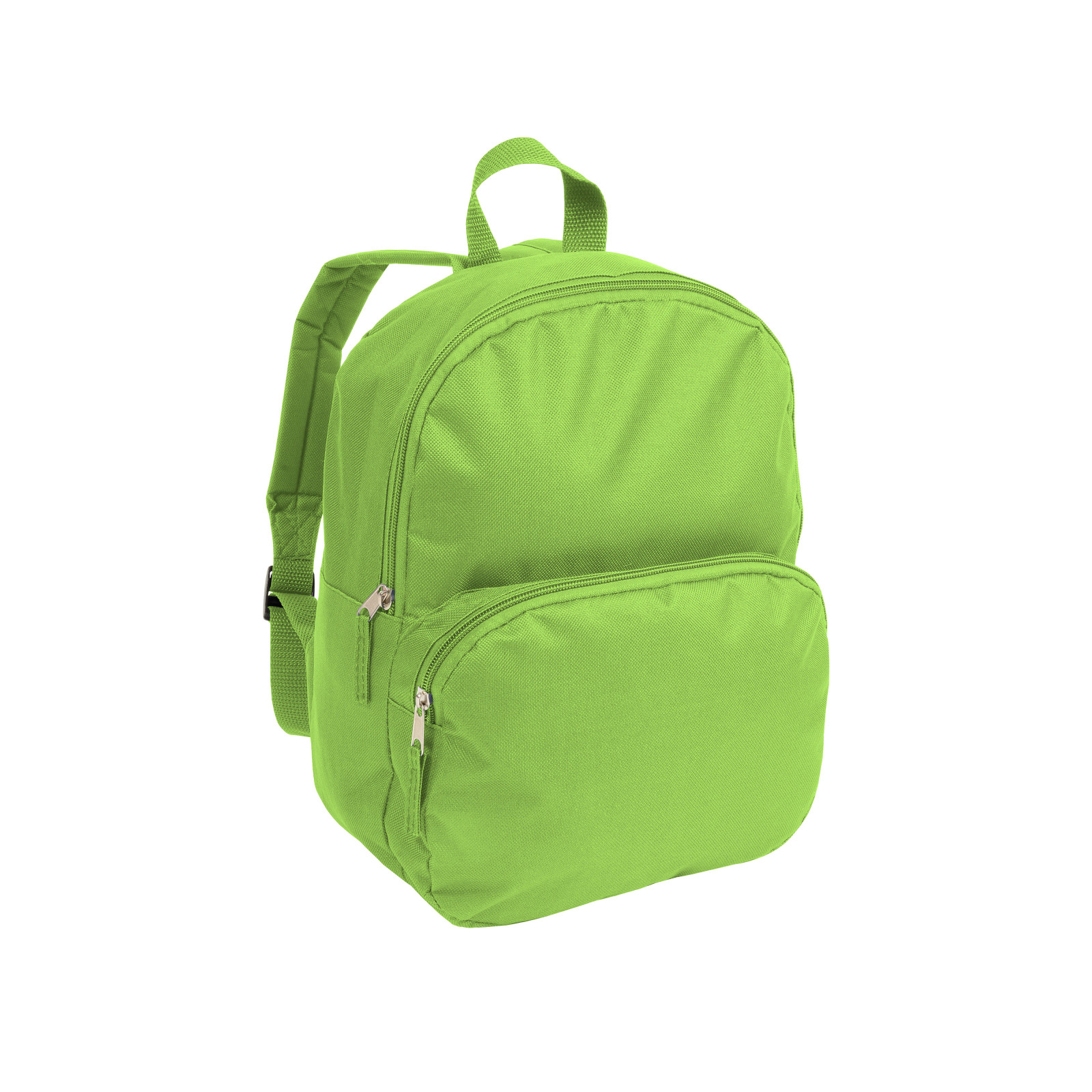 Mini zaino in poliestere 600D con 2 tasche. Spallacci regolabili e schienale imbottito
