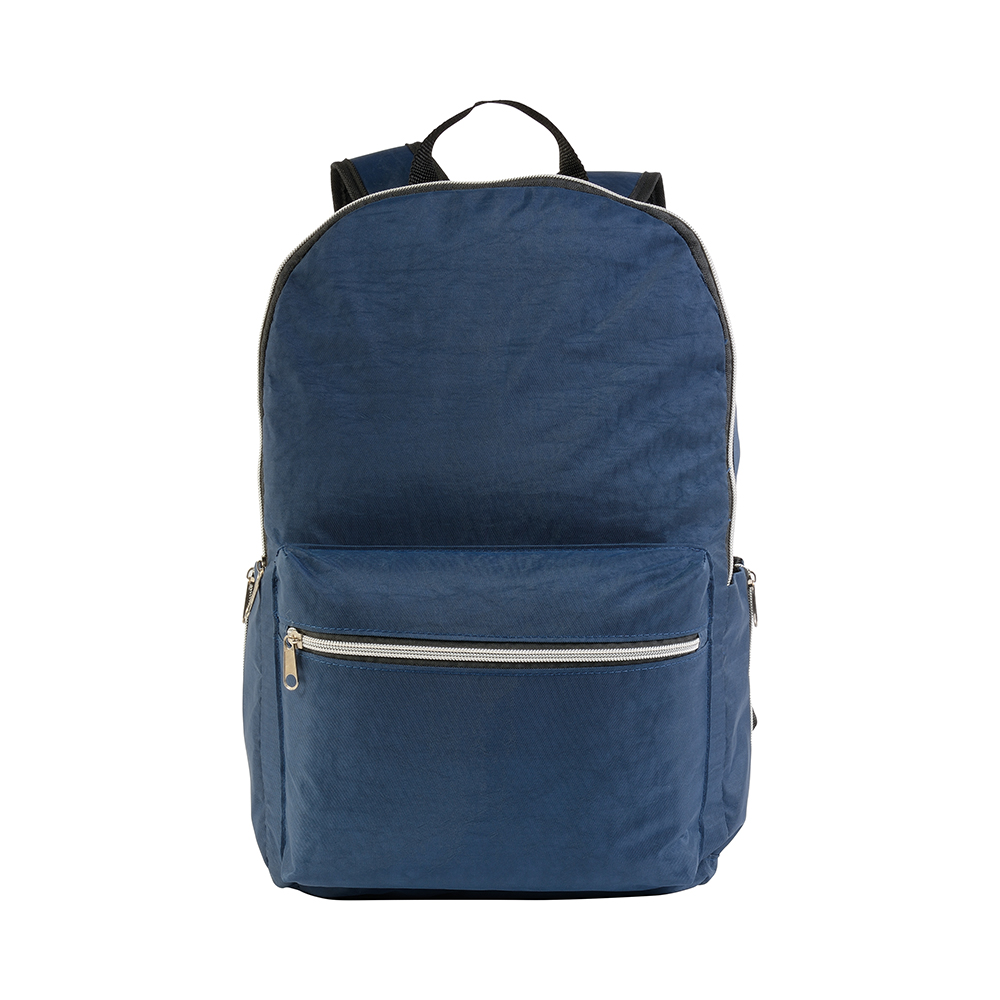 Zaino in nylon 420D con 4 tasche di cui 2 laterali a zip retinate