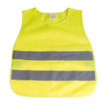 Gilet ad alta visibilità in poliestere di colore fluo con ba...
