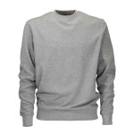 Felpa girocollo in cotone/poliestere, tinta unita