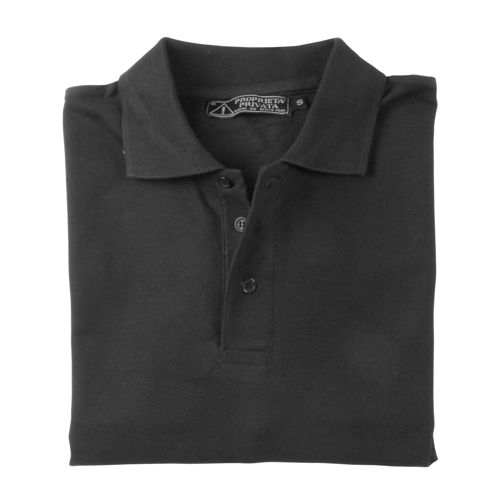 Polo piqué di cotone 100% 180 g/m2, manica lunga, tinta unita