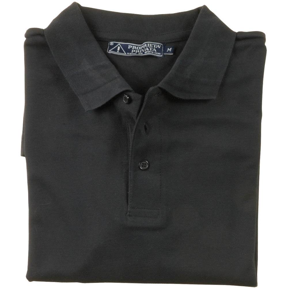 Polo piqué di cotone 100% 180 g/m2, manica lunga, tinta unita