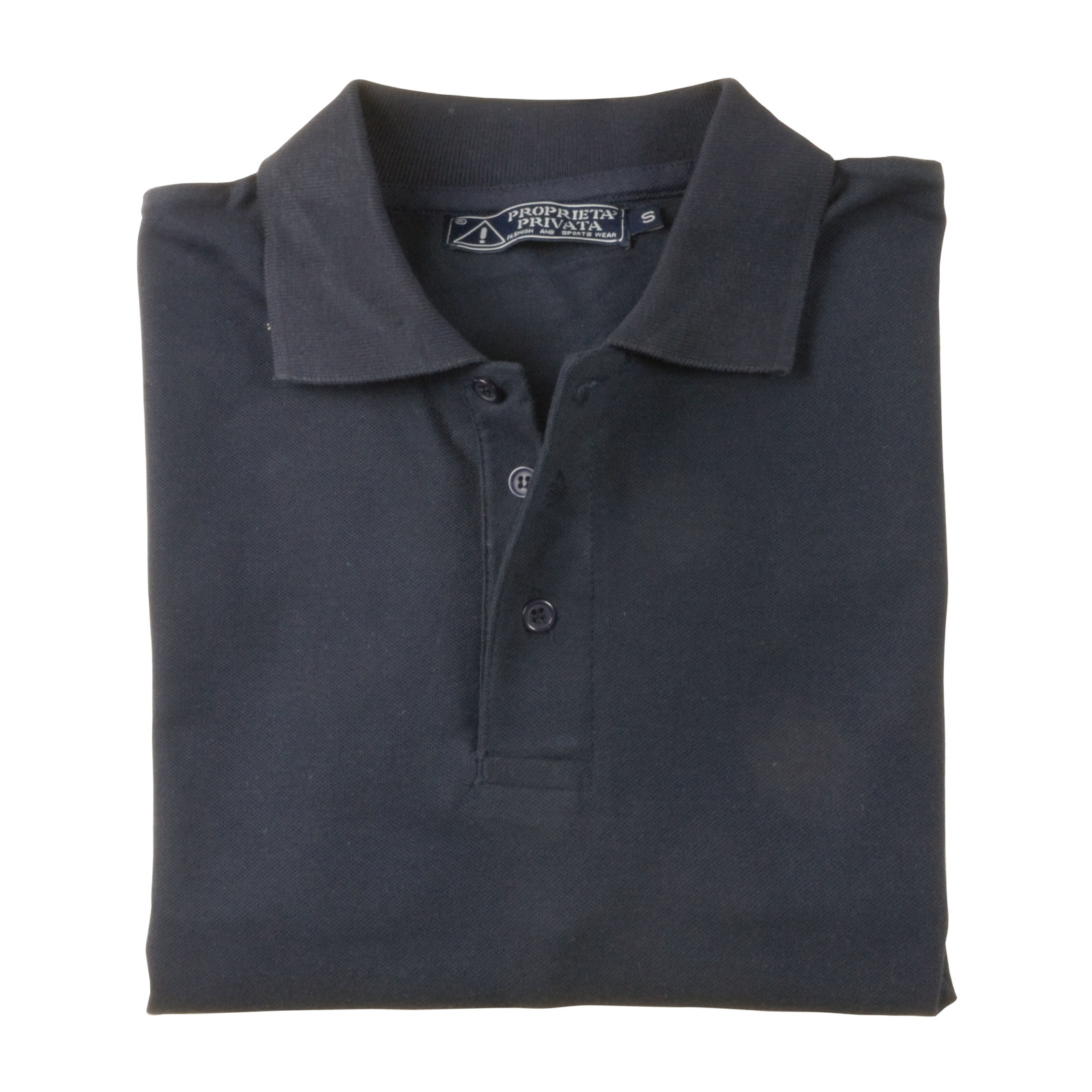 Polo piqué di cotone 100% 180 g/m2, manica lunga, tinta unita