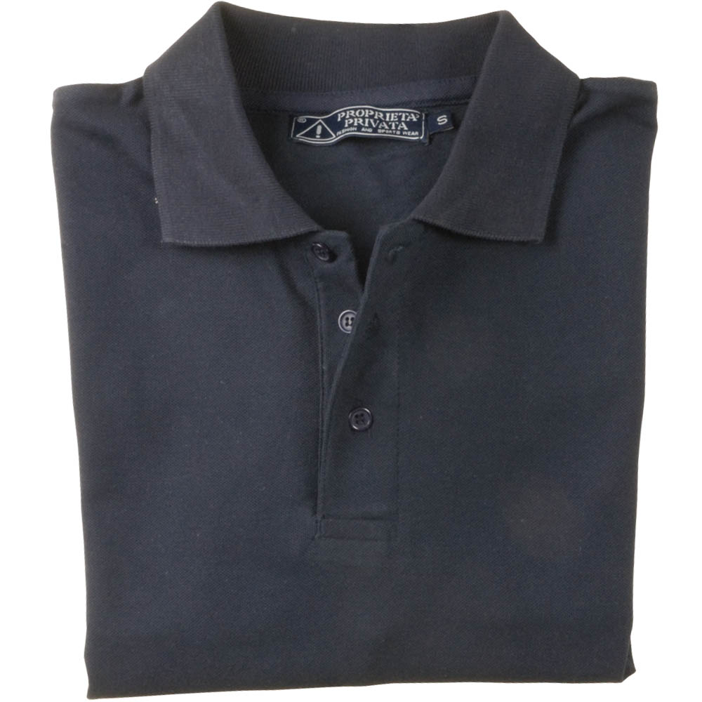 Polo piqué di cotone 100% 180 g/m2, manica lunga, tinta unita