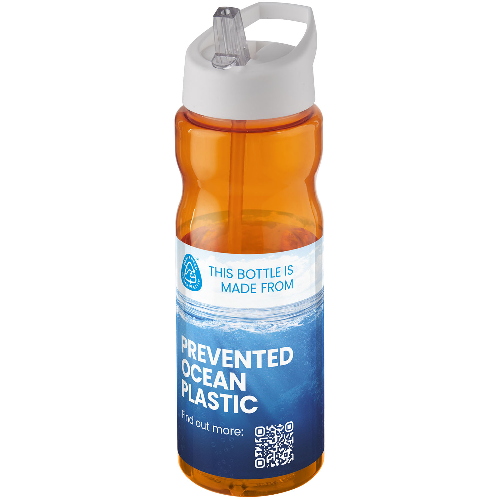 Borraccia sportiva H2O Active® Eco Base da 650 ml con coperchio con beccuccio