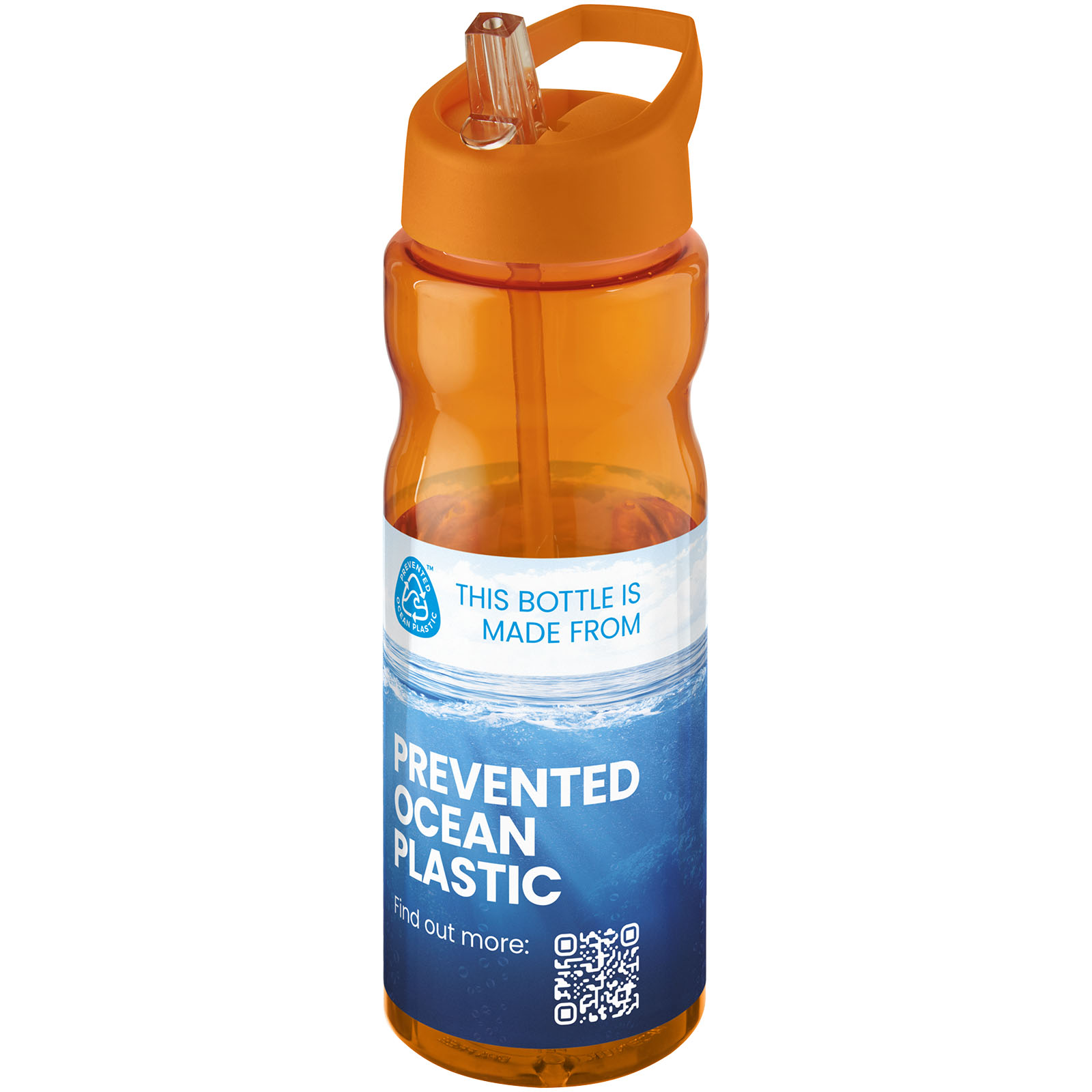 Borraccia sportiva H2O Active® Eco Base da 650 ml con coperchio con beccuccio