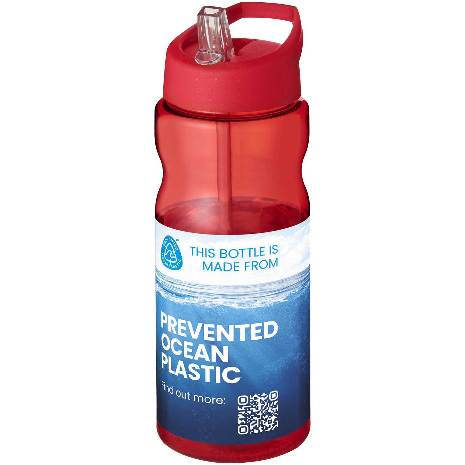 Borraccia sportiva H2O Active® Eco Base da 650 ml con coperchio con beccuccio