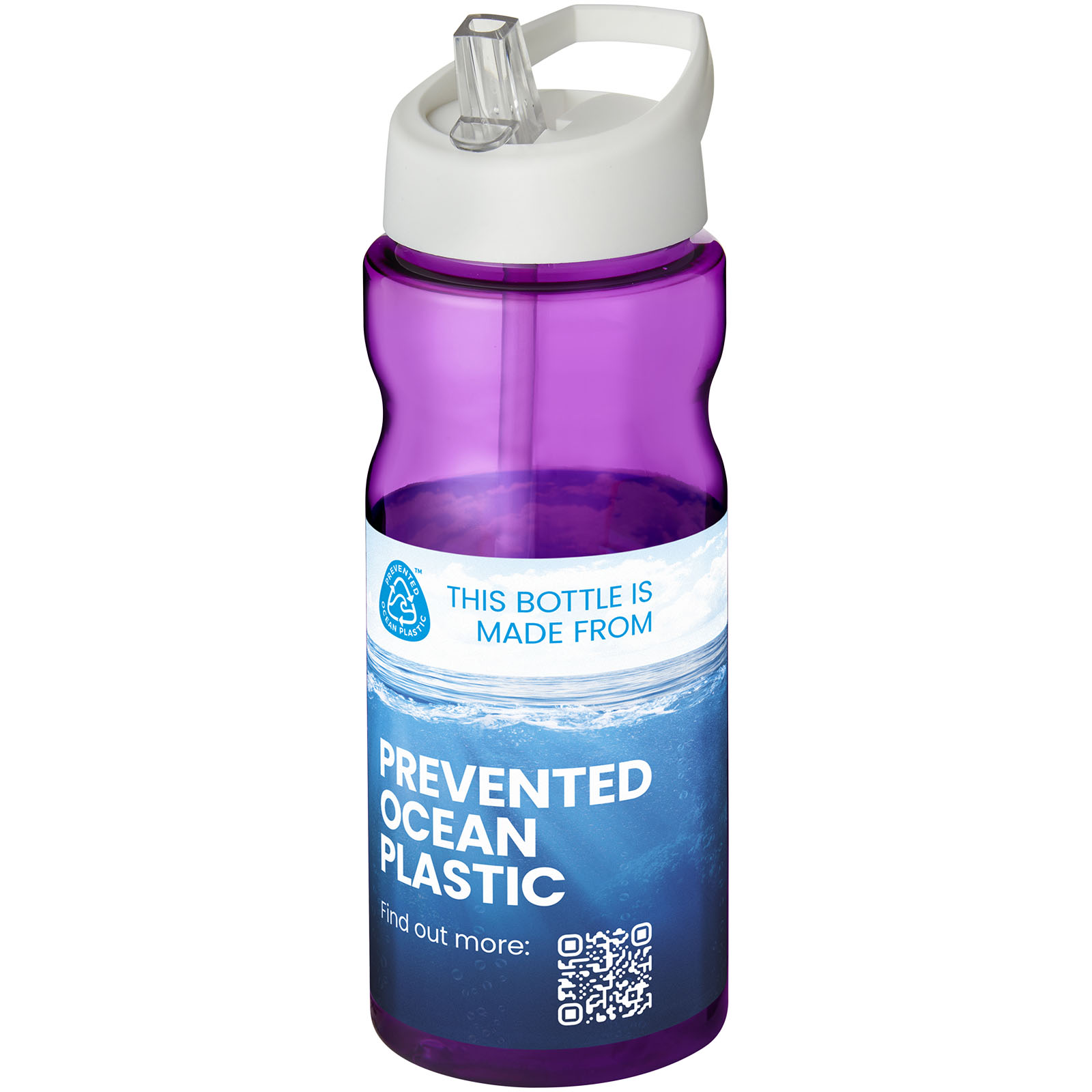 Borraccia sportiva H2O Active® Eco Base da 650 ml con coperchio con beccuccio