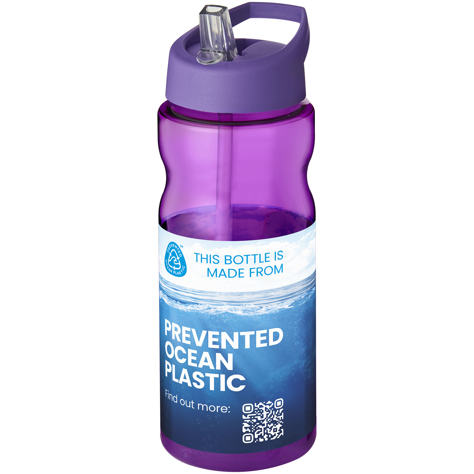 Borraccia sportiva H2O Active® Eco Base da 650 ml con coperchio con beccuccio