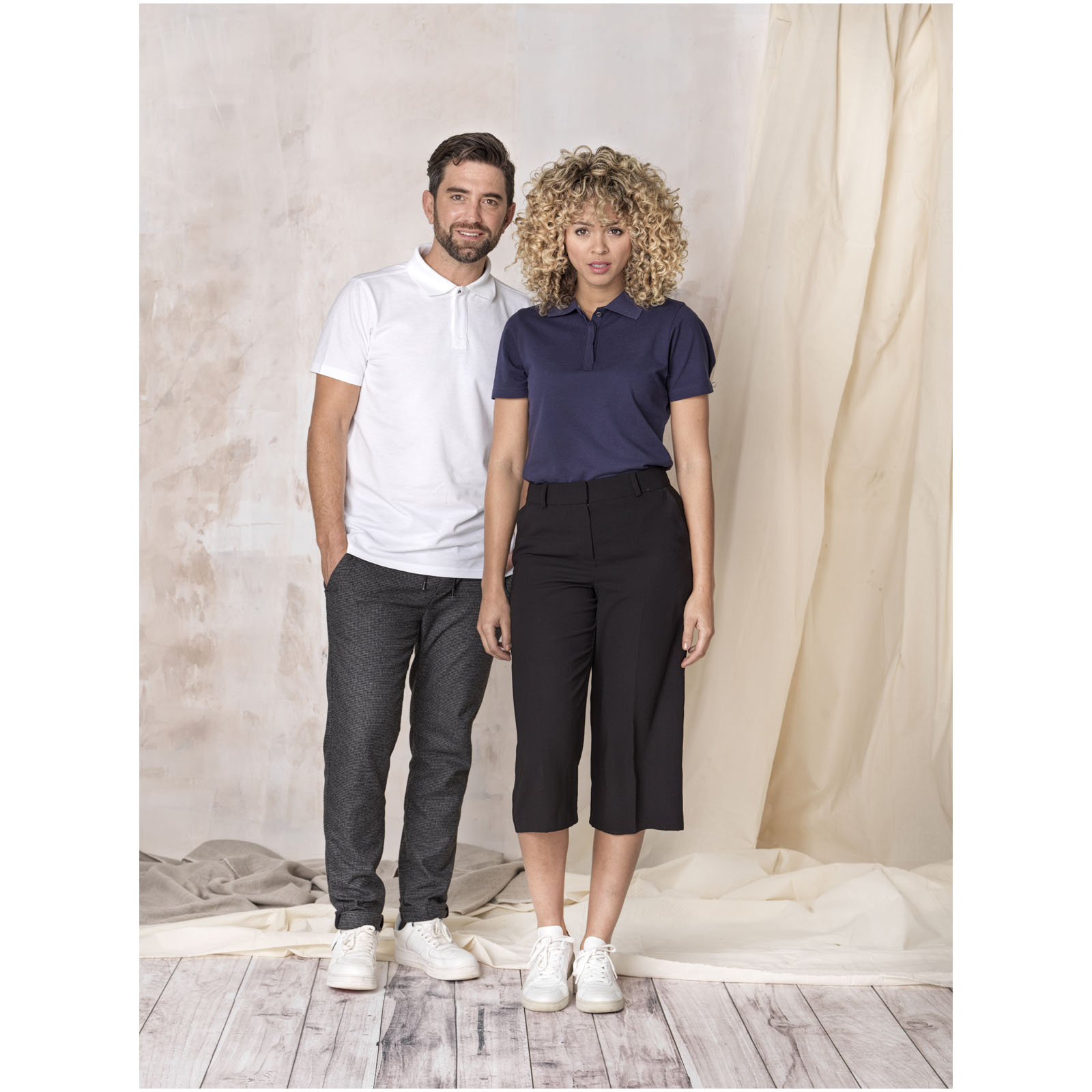Polo Graphite a manica corta da donna in tessuto organico