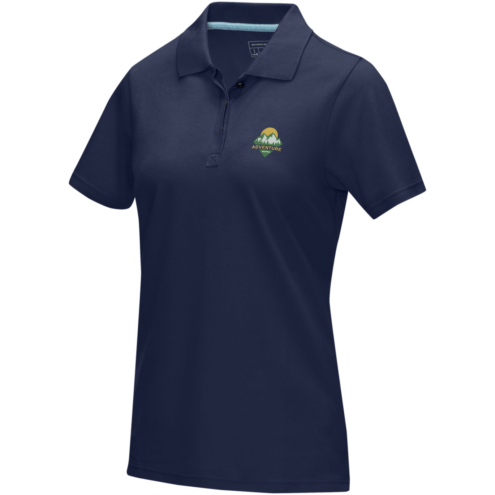 Polo Graphite a manica corta da donna in tessuto organico