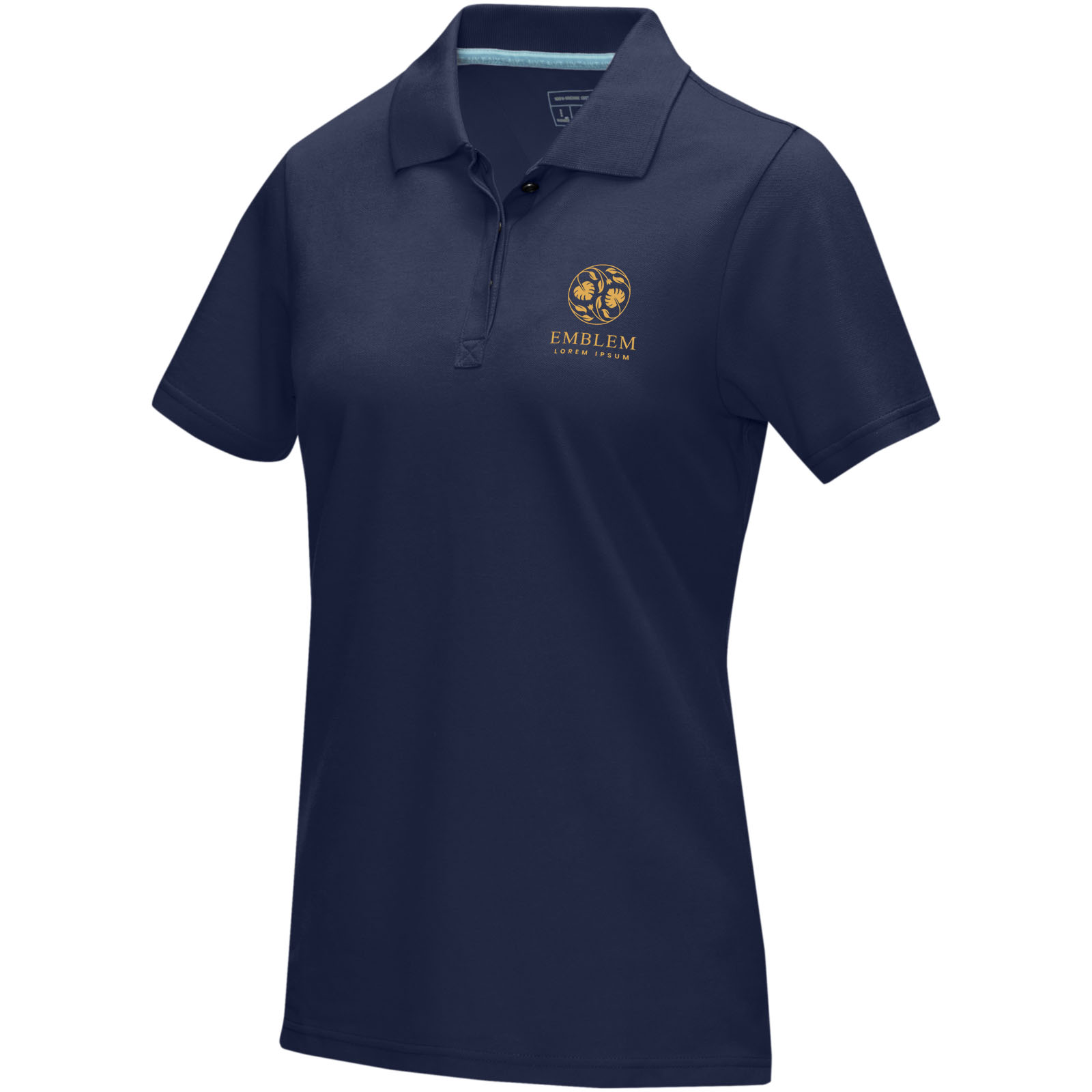Polo Graphite a manica corta da donna in tessuto organico