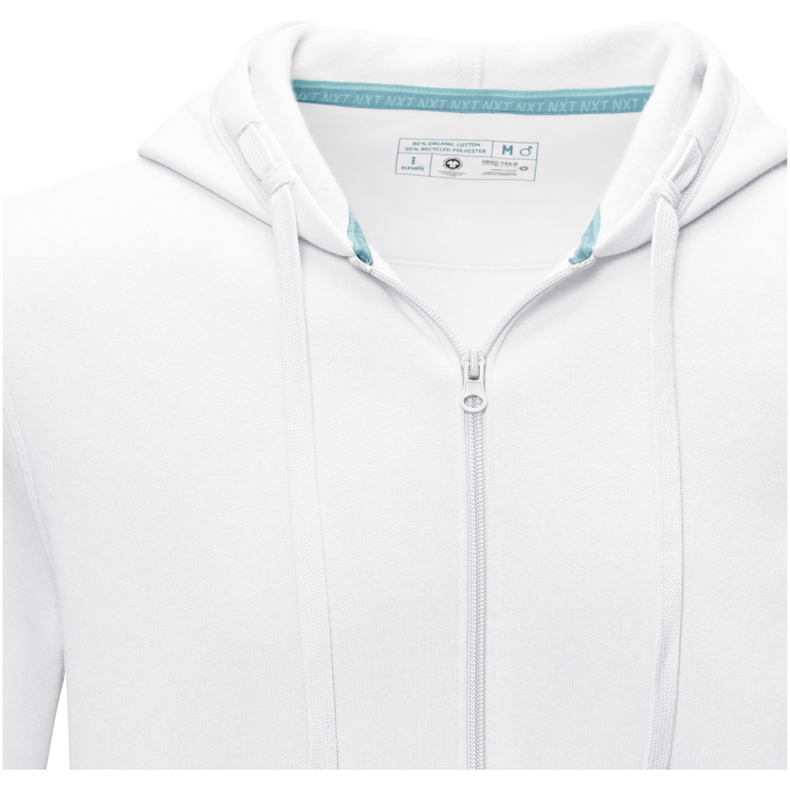 Felpa Ruby da uomo con cappuccio e full zip in tessuto organico riciclato