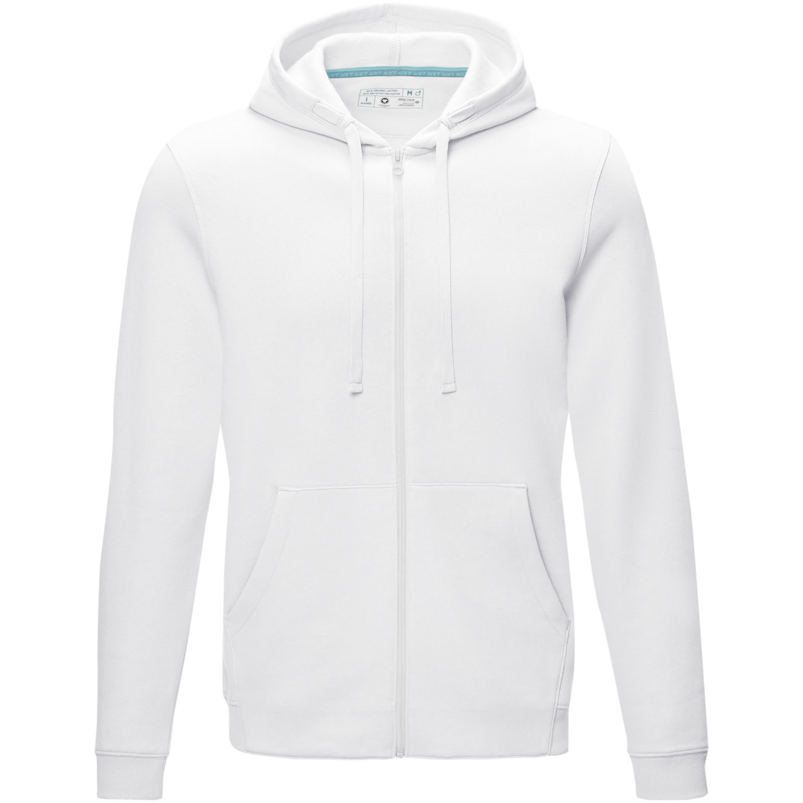 Felpa Ruby da uomo con cappuccio e full zip in tessuto organico riciclato