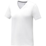 T-shirt Somoto da donna a manica corta con collo a V 