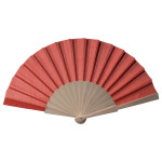 Ventaglio in tessuto di cotone con manico in legno,  lunghez...