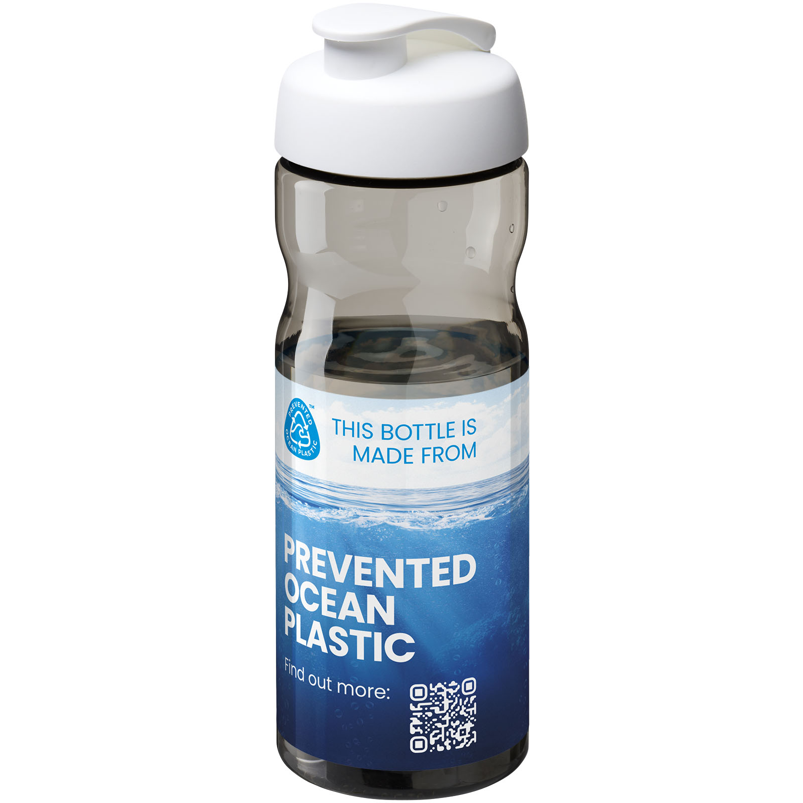 Borraccia sportiva da 650 ml con coperchio a scatto H2O Active® Eco Base