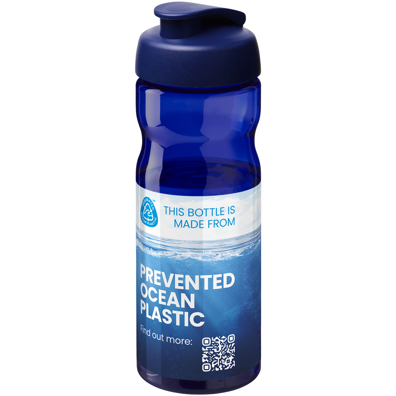 Borraccia sportiva da 650 ml con coperchio a scatto H2O Active® Eco Base