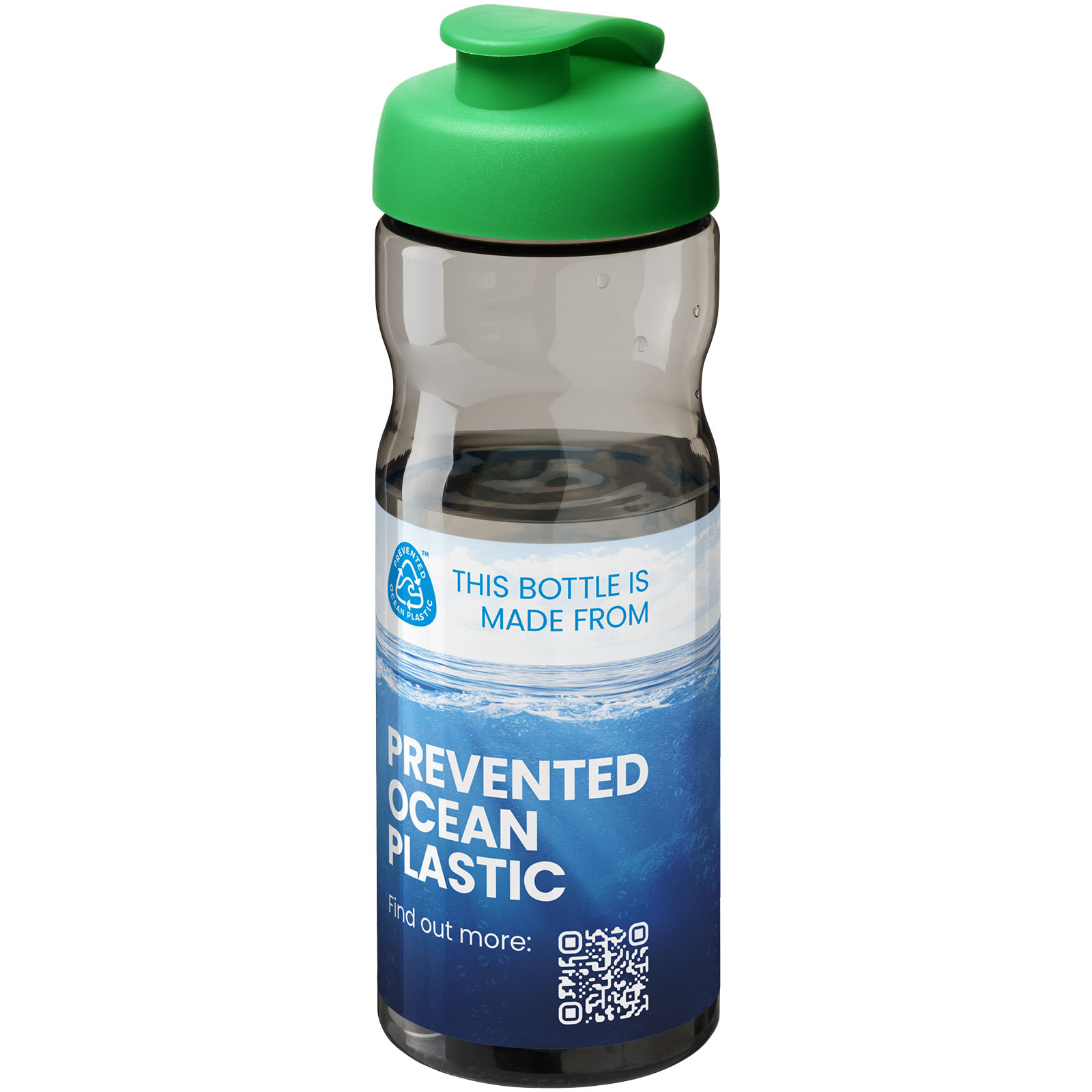 Borraccia sportiva da 650 ml con coperchio a scatto H2O Active® Eco Base
