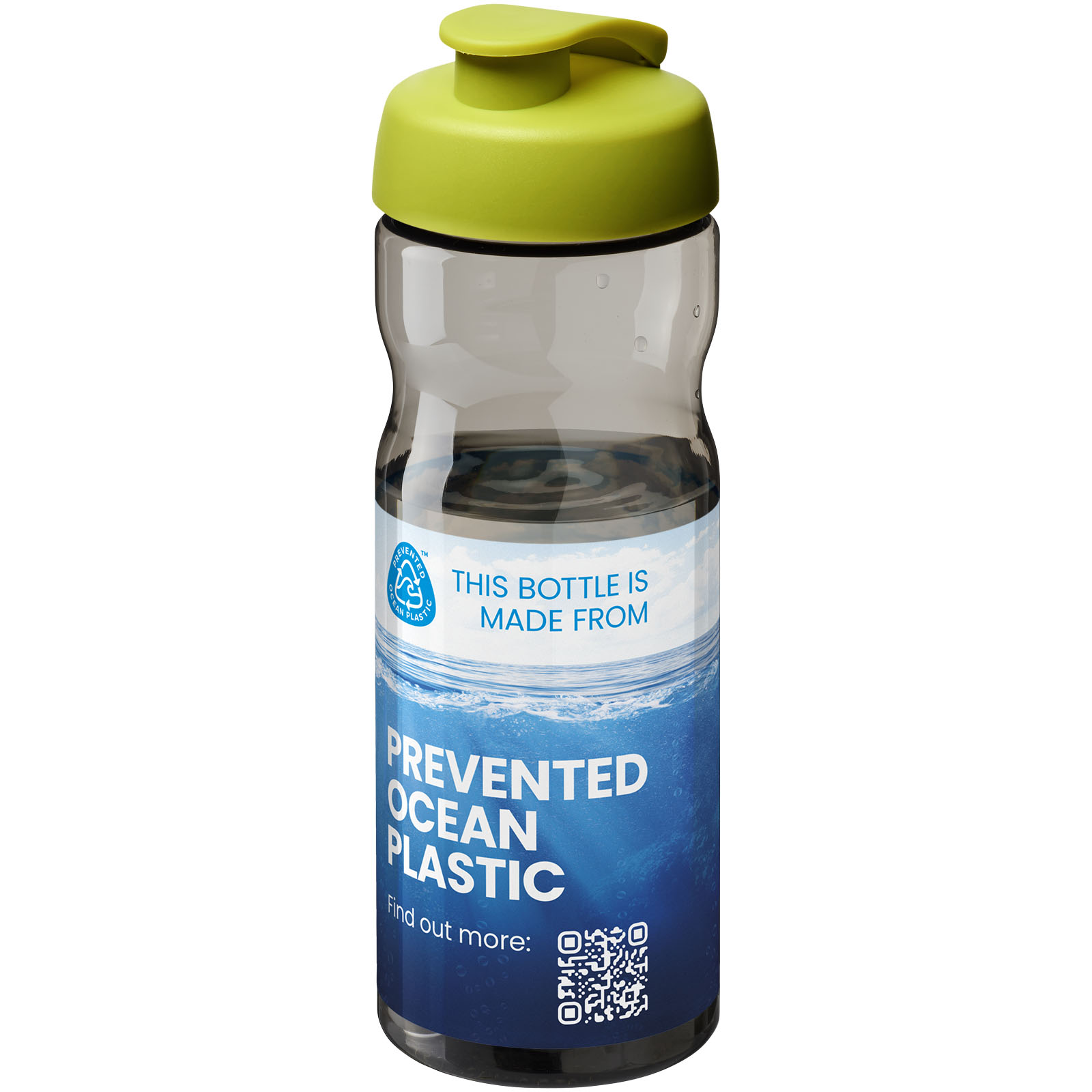 Borraccia sportiva da 650 ml con coperchio a scatto H2O Active® Eco Base